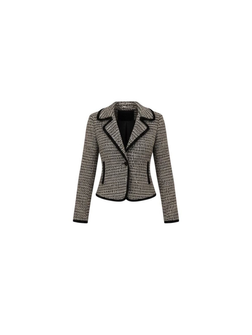 Vintage Cache Black & White Tweed Knit Blazer